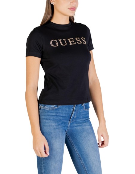 T-shirt femme Guess Active noir mono summer