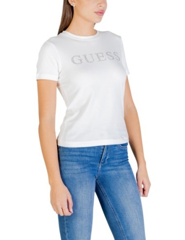 T-shirt femme Guess Active blanc mono summer