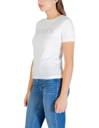 T-shirt femme Guess Active blanc mono summer