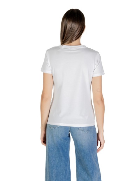 T-shirt femme Guess Active blanc imprimé trend