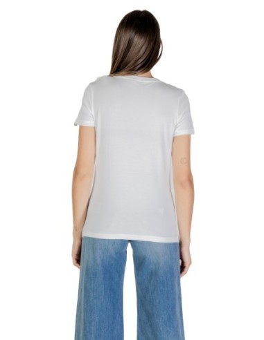 T-shirt femme Guess Active blanc mono winter