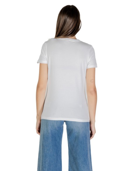 T-shirt femme Guess Active blanc mono winter