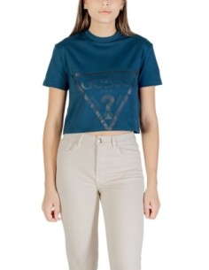 T‑shirt femme Guess Active bleu imprimé