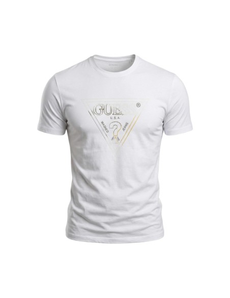 T‑shirt homme Guess blanc imprimé