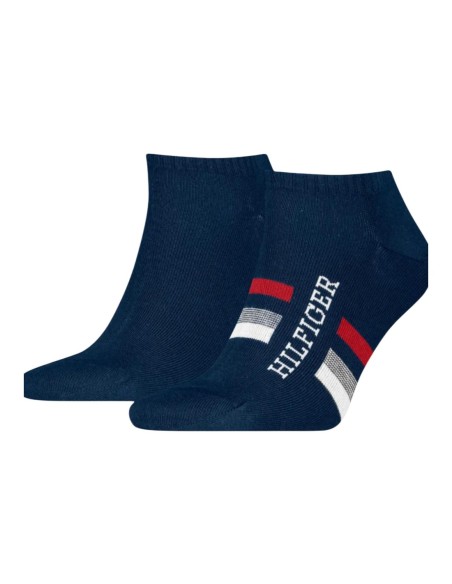 Chaussettes sneaker bleues Hilfiger – lot de 2 coton