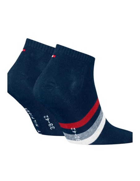 Chaussettes sneaker bleues Hilfiger – lot de 2 coton