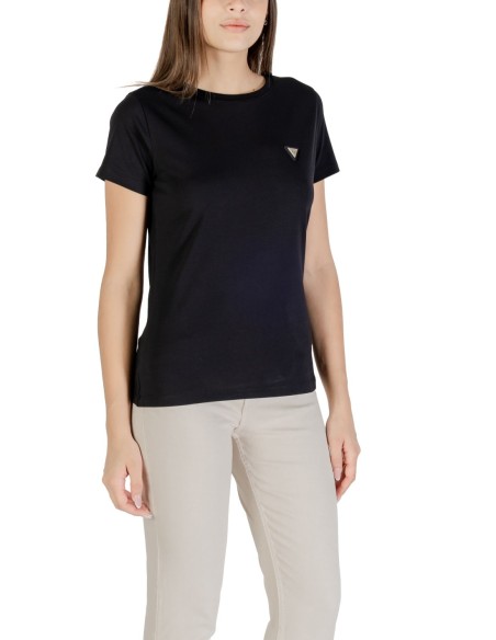 T-shirt femme Guess Active noir mono winter
