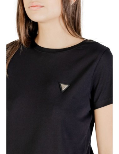 T-shirt femme Guess Active noir mono winter