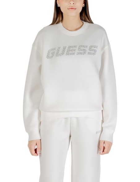 Sweat femme Guess Active blanc imprimé soft