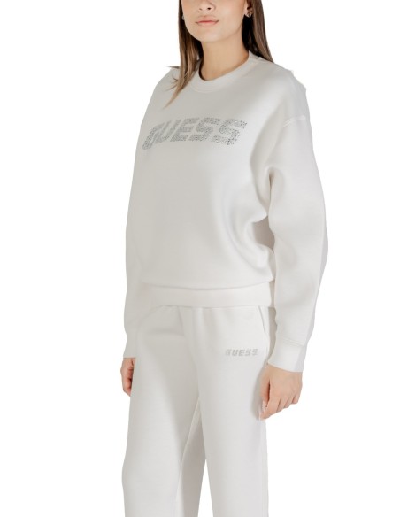 Sweat femme Guess Active blanc imprimé soft
