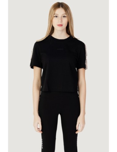 T-shirt femme Guess Active noir imprimé cotton