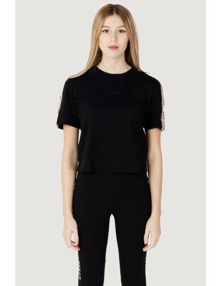 T-shirt femme Guess Active noir imprimé cotton
