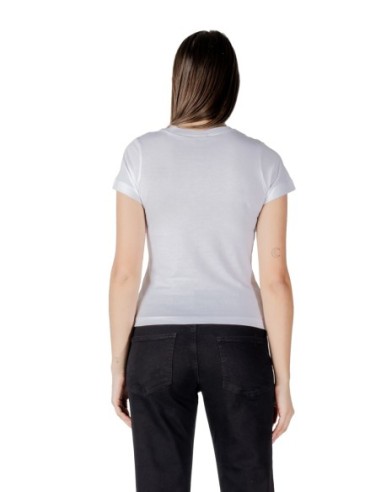 T-shirt femme Guess Active blanc imprimé strass light