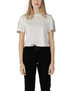 T-shirt femme Guess Active beige mono cotton