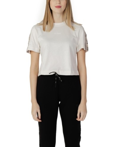 T-shirt femme Guess Active beige mono cotton