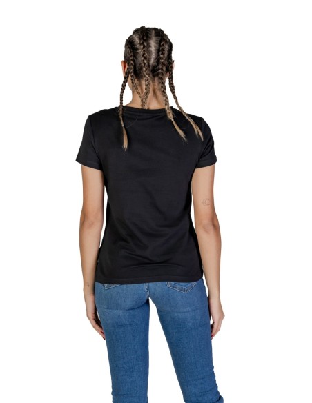 T-shirt femme Guess Active noir mono stretch