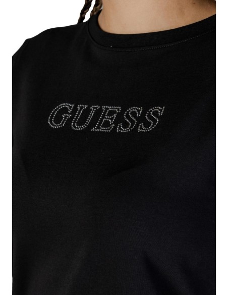 T-shirt femme Guess Active noir mono stretch