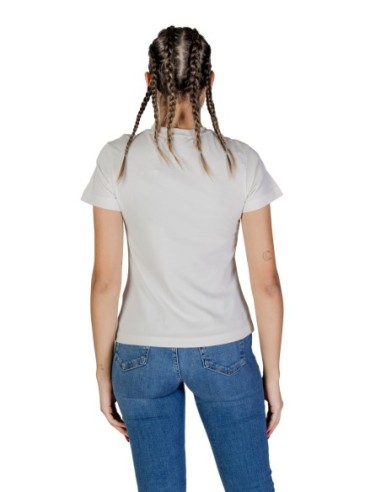 T-shirt femme Guess Active blanc imprimé sport