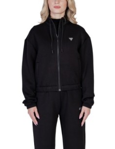 Sweat femme Guess Active noir zip viscose