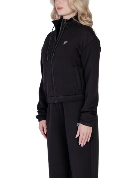 Sweat femme Guess Active noir zip viscose
