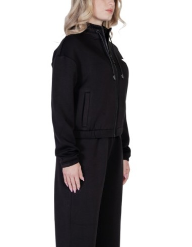Sweat femme Guess Active noir zip viscose