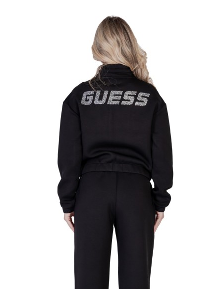 Sweat femme Guess Active noir zip viscose