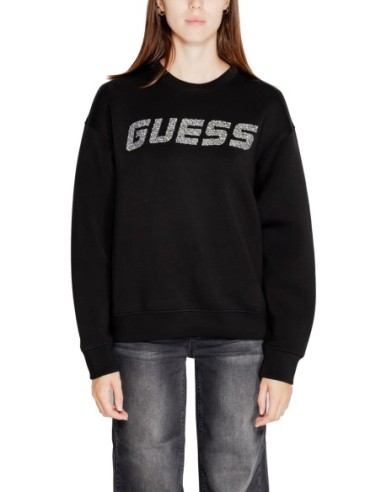 Sweat femme Guess Active noir imprimé