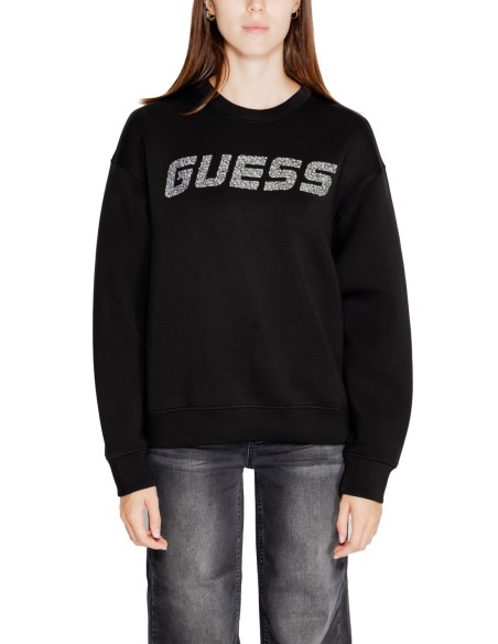 Sweat femme Guess Active noir imprimé