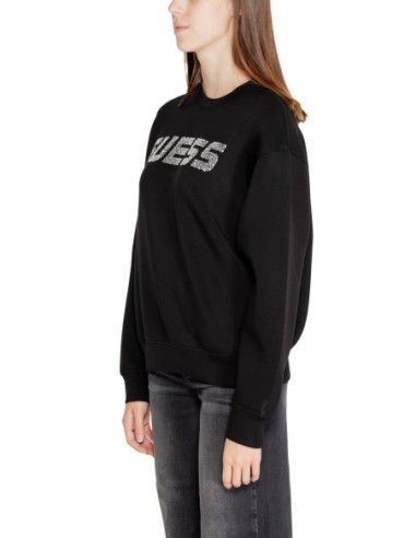 Sweat femme Guess Active noir imprimé