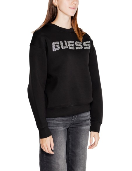 Sweat femme Guess Active noir imprimé