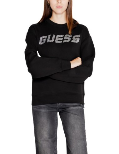 Sweat femme Guess Active noir imprimé