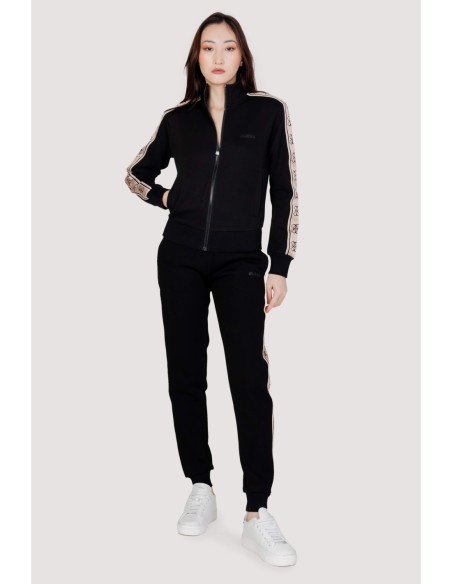 Sweat femme Guess Active noir zip cotton