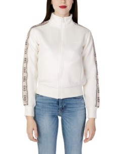 Sweat femme Guess Active blanc zip cotton