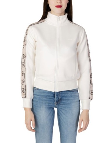 Sweat femme Guess Active blanc zip cotton