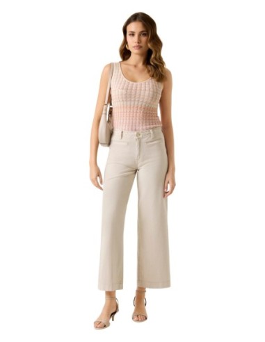Pantalon femme Guess beige crop