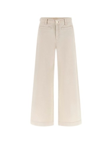Pantalon femme Guess beige crop