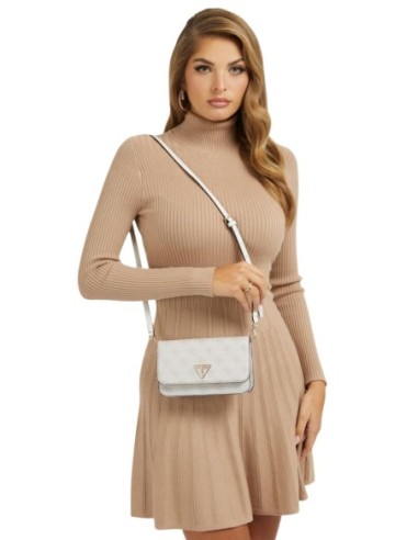 Sac femme Guess gris imprimé flap organizer