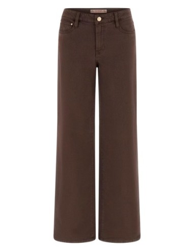 Pantalon femme Guess marron lyocell