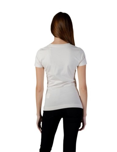 T-shirt femme Guess beige imprimé camelia