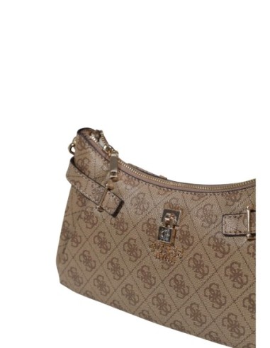 Sac femme Guess beige imprimé zip classic