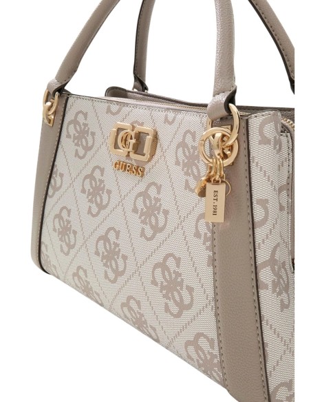 Sac femme Guess beige imprimé multipocket