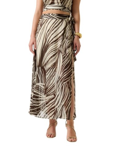 Jupe femme Guess marron imprimée