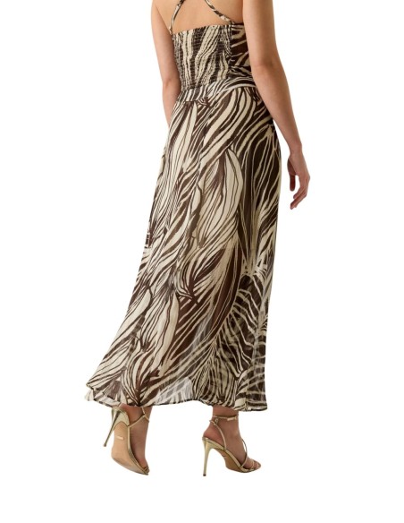 Jupe femme Guess marron imprimée