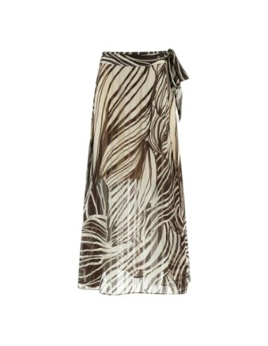 Jupe femme Guess marron imprimée