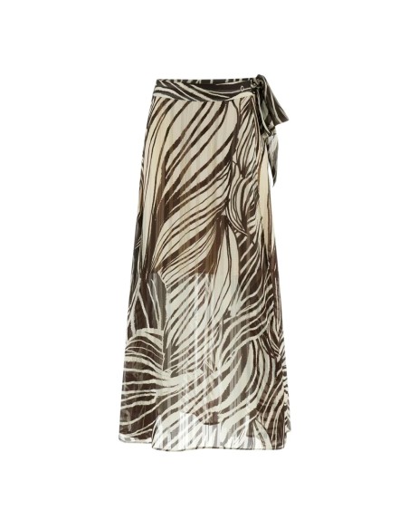 Jupe femme Guess marron imprimée