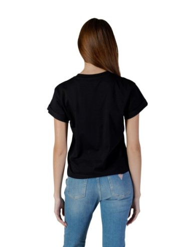 T-shirt femme Guess noir imprimé stars
