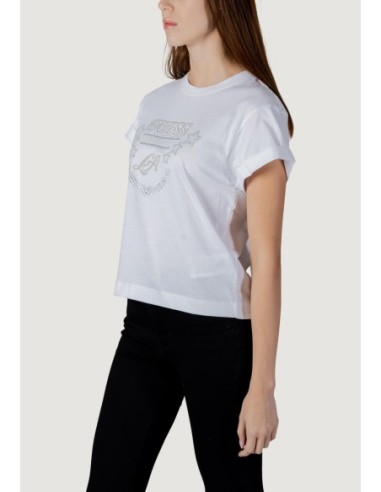 T-shirt femme Guess blanc imprimé stars