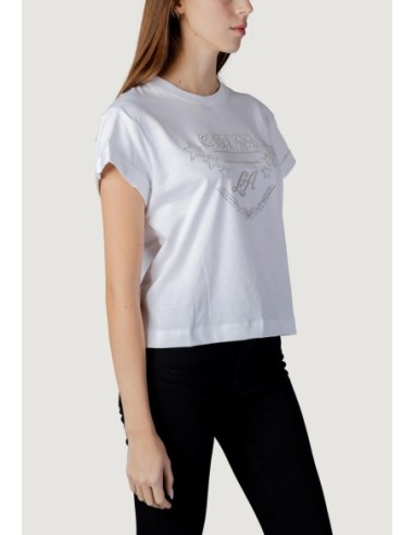 T-shirt femme Guess blanc imprimé stars