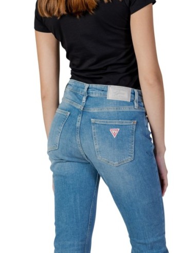 Jeans femme Guess bleu azur flare