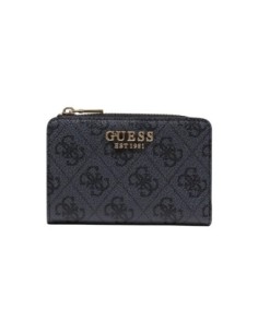 Portefeuille femme Guess gris imprimé zipcase